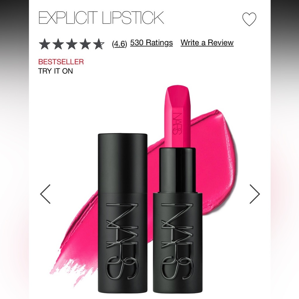 NIB - NARS explicit lipstick, color Provocateur.